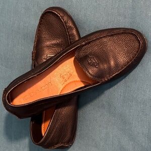 Coach "Mary Lock Up" women's moccasin/driving shoes - black 7.5